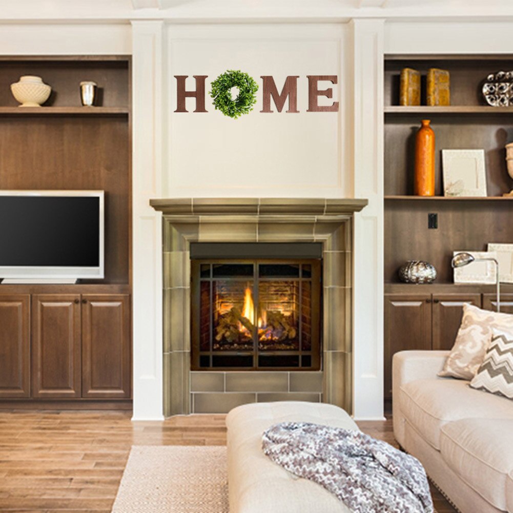 Wall Mounted Wedding Rustic Wood Home Sign Housewarming Living Room Bedroom Word Decor Cutout Letters Craft Mantel Party