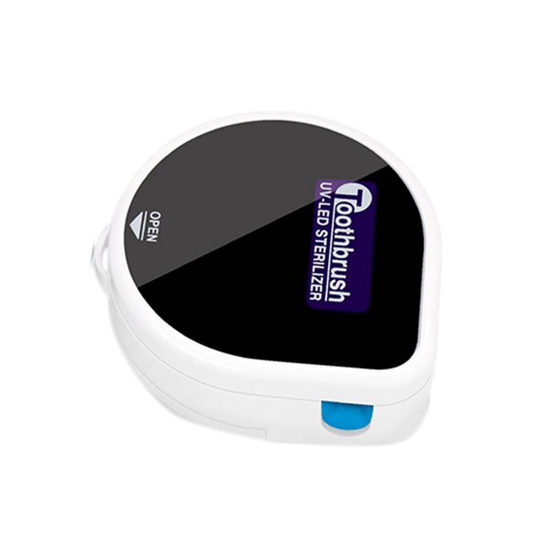 2 Stck Zahnbürste Kasten UV-Licht Zahnbürste Halfter USB Ladung Uv Zahnbürste Desinfektion Kasten: Weiß