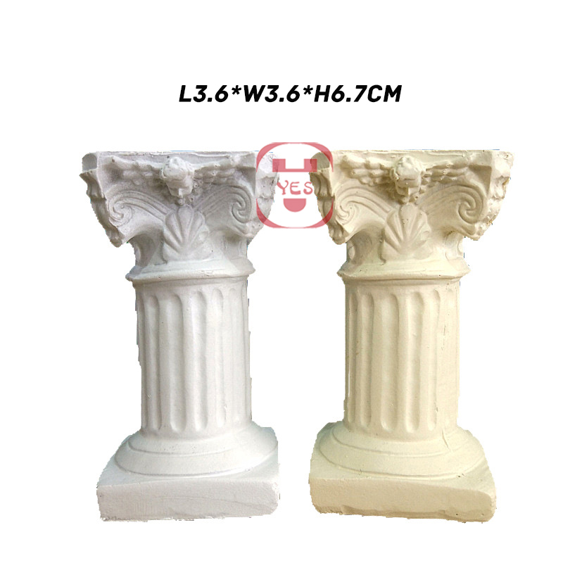 YES Resin Roman Column Pillar Greek Column Model Statue Miniature Sandplay Game Garden Yard Diorama Scenery Layout Accessory