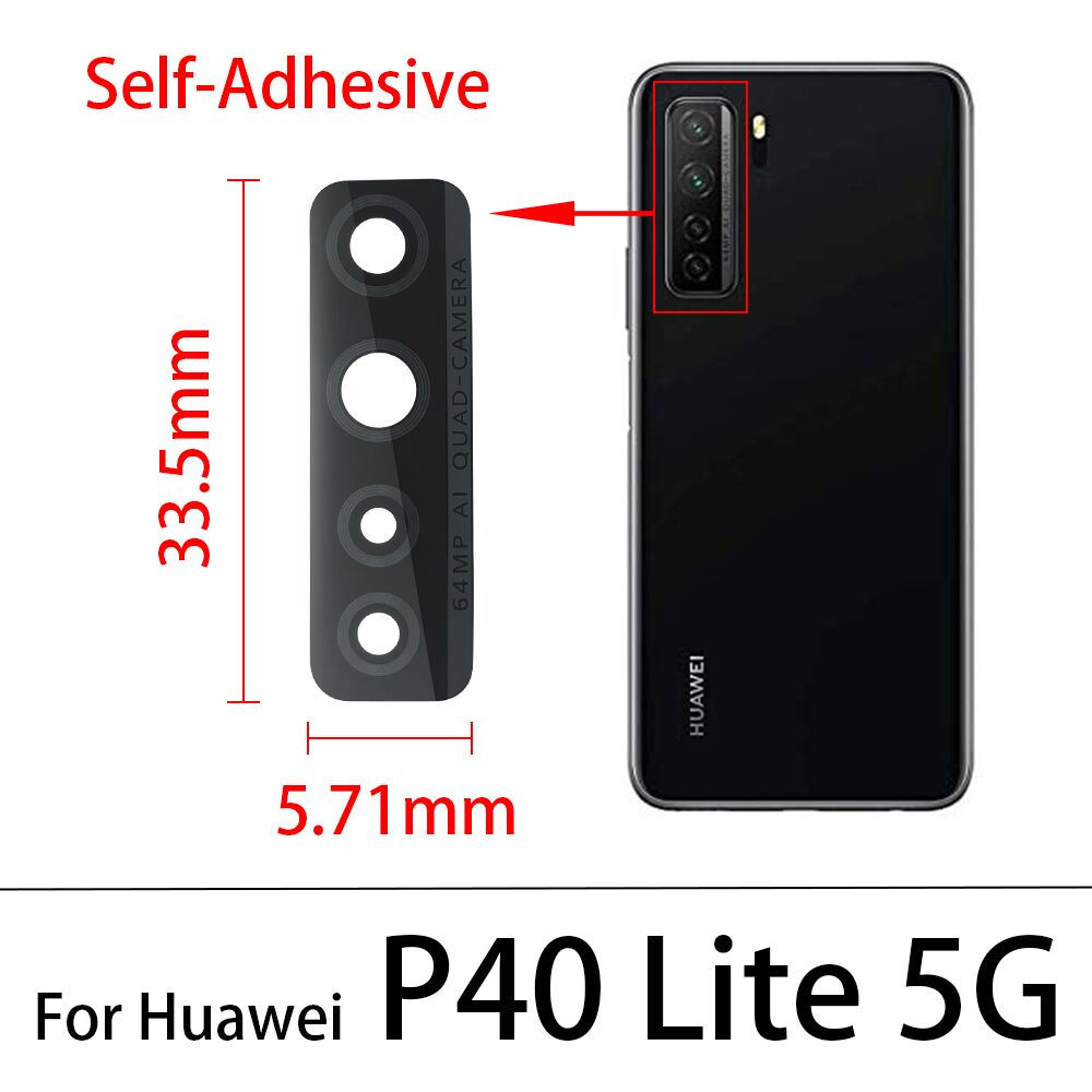 Nowy dla Huawei P40 Lite 5G P40 Lite E P40 P30 Lite P20 Pro tylna kamera szklany obiektyw z klejem części zamienne + narzędzia: P40 Lite 5G