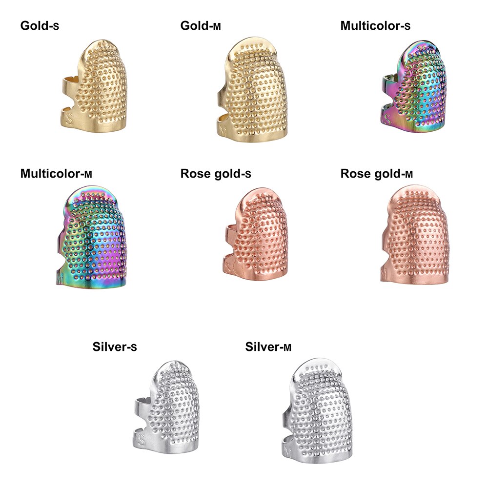 Dedal de aguja de oro Vintage, Protector de dedos, accesorios de costura de Metal, herramientas de costura para trabajo a mano, anillo antiguo, manualidades DIY