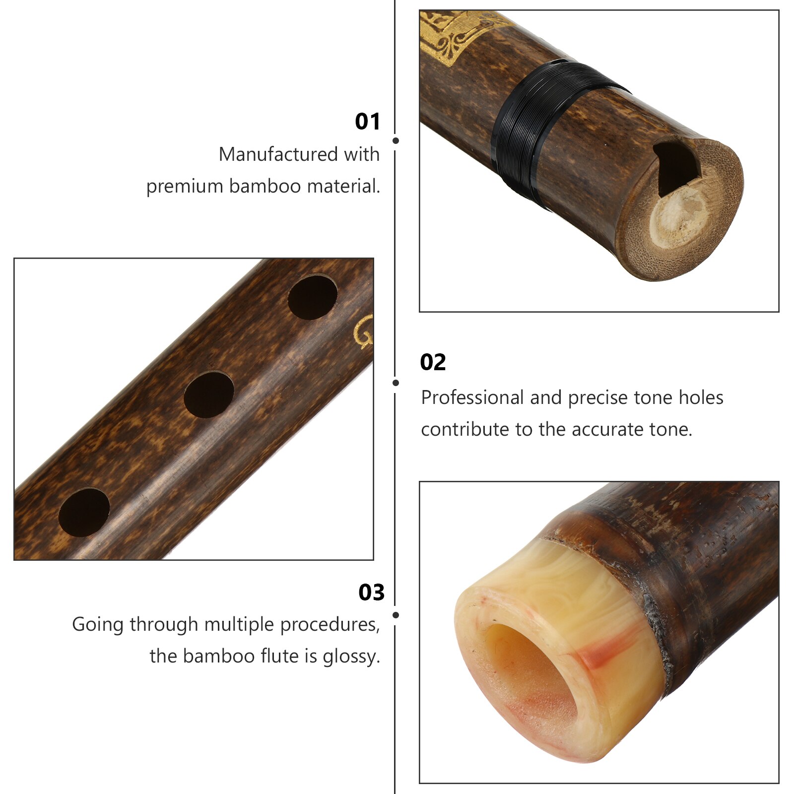 1pc Antique Style Key G Delicate Woodwind Music Instrument Chinese Musical Instrument