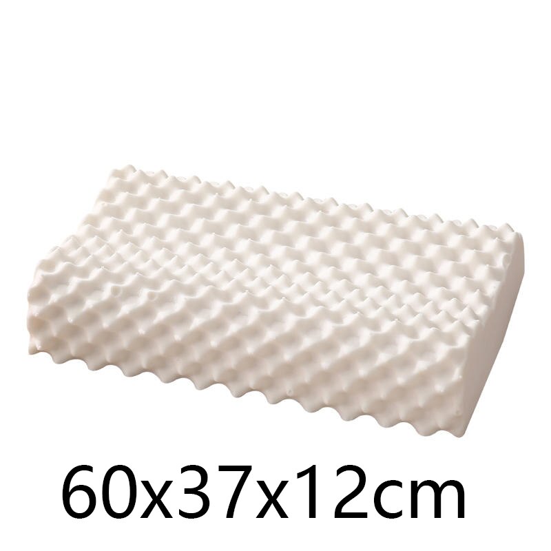 Rektangel puter naturlig lateks komfortable kvinner nakke hodepleie helsepute tykk pustende hjemmetekstil 60 x 40cm 50 x 30cm: Langya 60 x 37cm