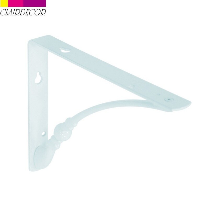 2 uds. Soporte de estante decoración arco soporte decorativo de estante soporte de ángulo recto para Hardware de Herrajes para muebles de productos básicos: White