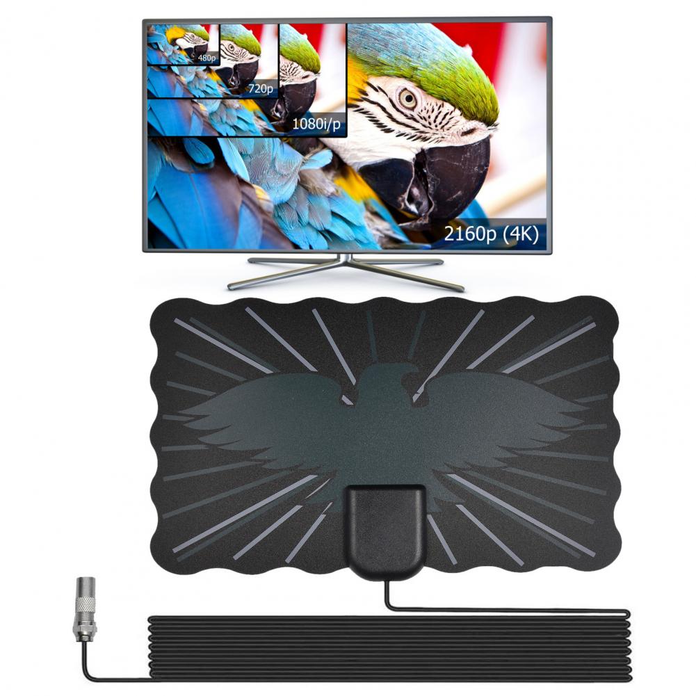 Reliable Thin Wide Compatibility 2000 Miles Easy Setup Digital Antenna for Indoor Digital Antenna Digital TV Antenna