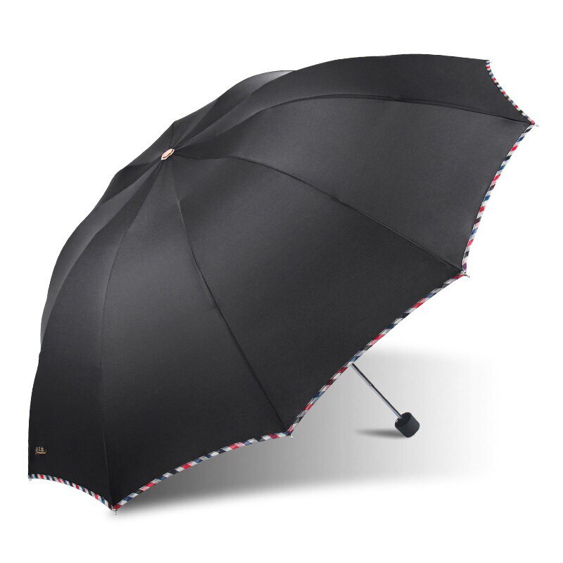 113CM Wind Resistant Folding Big Umbrella Rain Women Auto Luxury Big Windproof Umbrellas Men Frame Windproof 10K Parasol: black