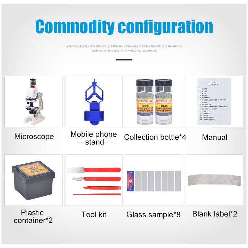 1200X Student Monocular Biological Microscope Set Alloy Home School Science Educational For Kids Child Lab Optical Instruments