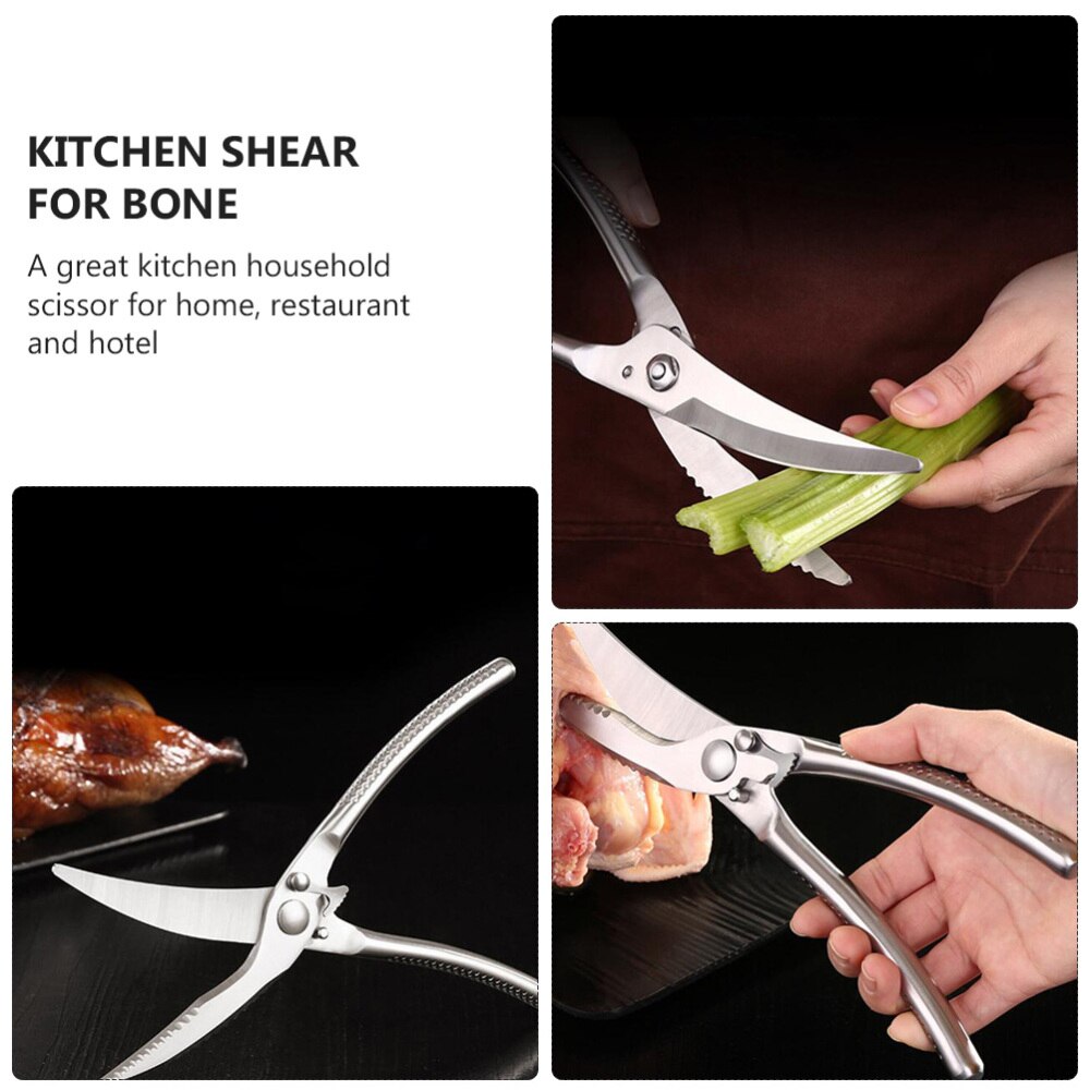 1pc Kitchen Stainless Steel Poultry Shear Chicken Bone Scissor Kitchen Gadget