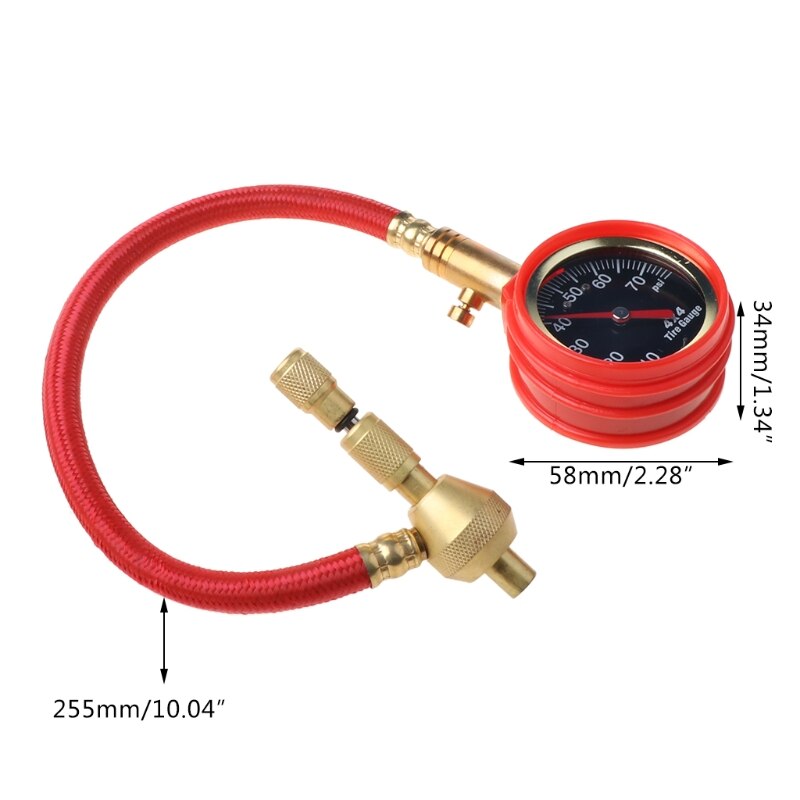 Tyre Tire Air Pressure Gauge Meter Tester for Motor Vehicle Car Bike