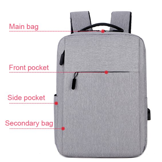 15.6 Inch Anti Diefstal Laptop Mannen Rugzak Bagpack Business Mannen Rugzak Reizen Student Schooltas Kantoor Werk Bagpack Backbag