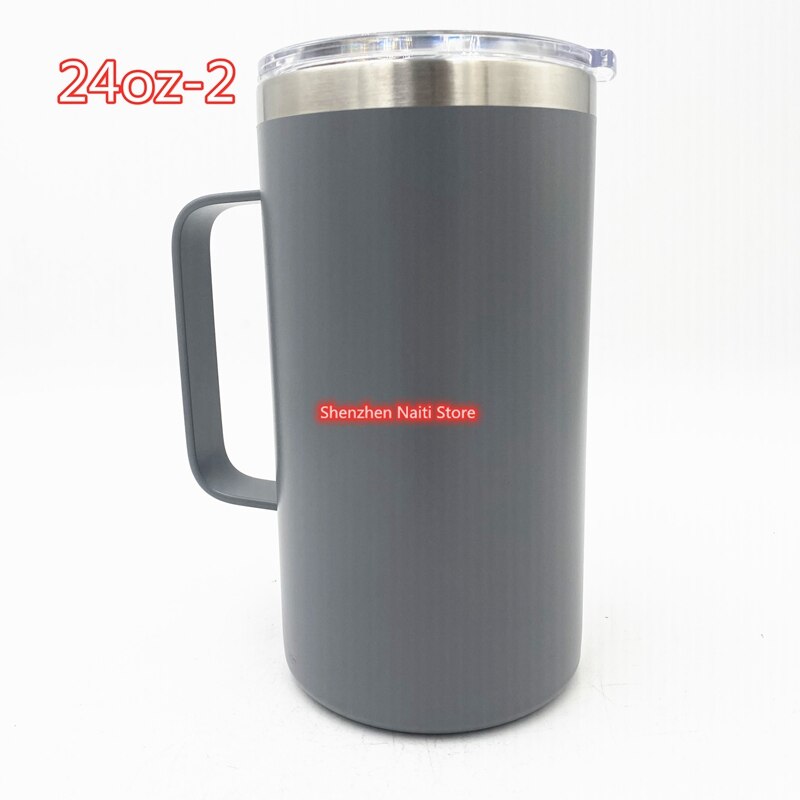 Coffee Mug with Handle, 24oz Insulated Stainless Steel Coffee Travel Mug, Double Wall Vacuum Reusable Coffee Cup with Lid: 24oz-2