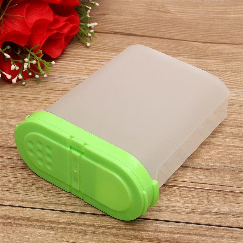 250ml Plastic Food Seasoning Container Kitchen Spice Boxes Jar Double Lid Cereal Condiment Bean Storage Bottle Container: green