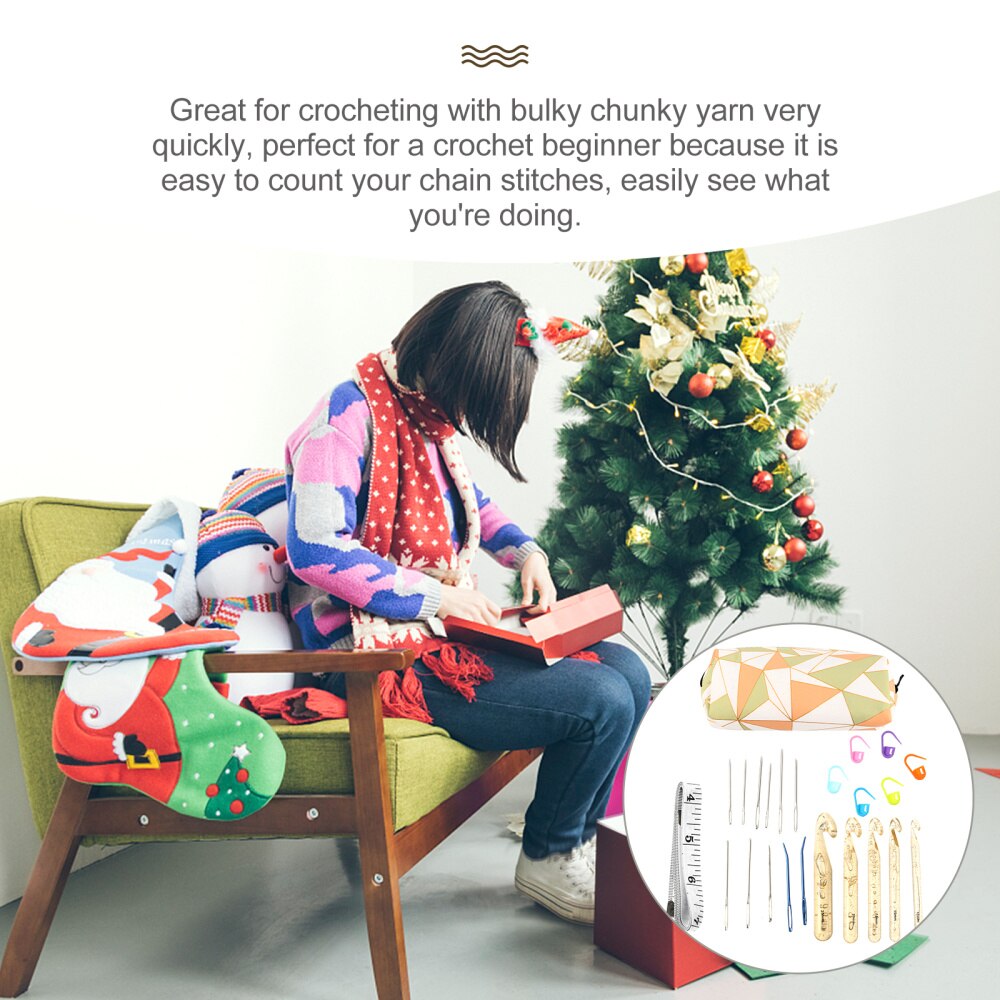 1 Set Crochet Needles Set with Stitch Markers Crochet Hooks for Beginners