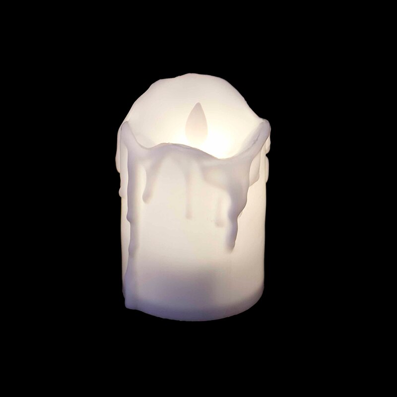 Led Batterij Aangedreven Led Kaars Multicolor Lamp Simulatie Kleur Vlam Knipperende Thee Licht Thuis Birthday Party Bruiloft Decoratie: WHITE