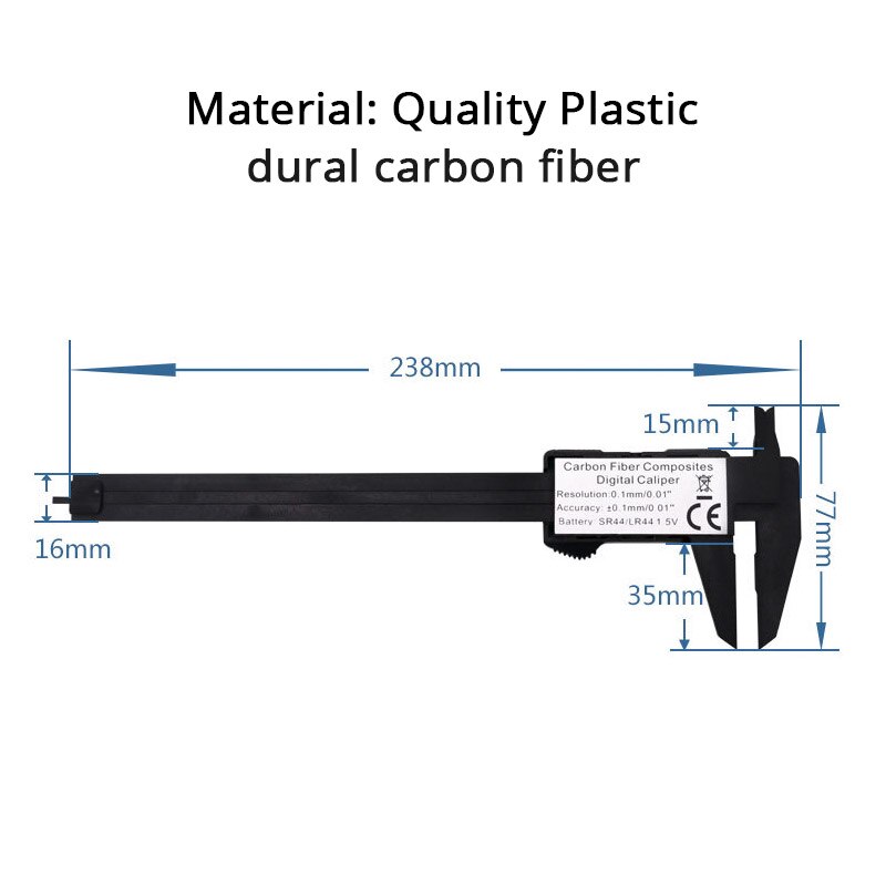 Pied à coulisse électronique numérique LCD 0-150mm, micromètre à Fiber de 6 pouces, outil de mesure précis, règle de paquimètre numérique