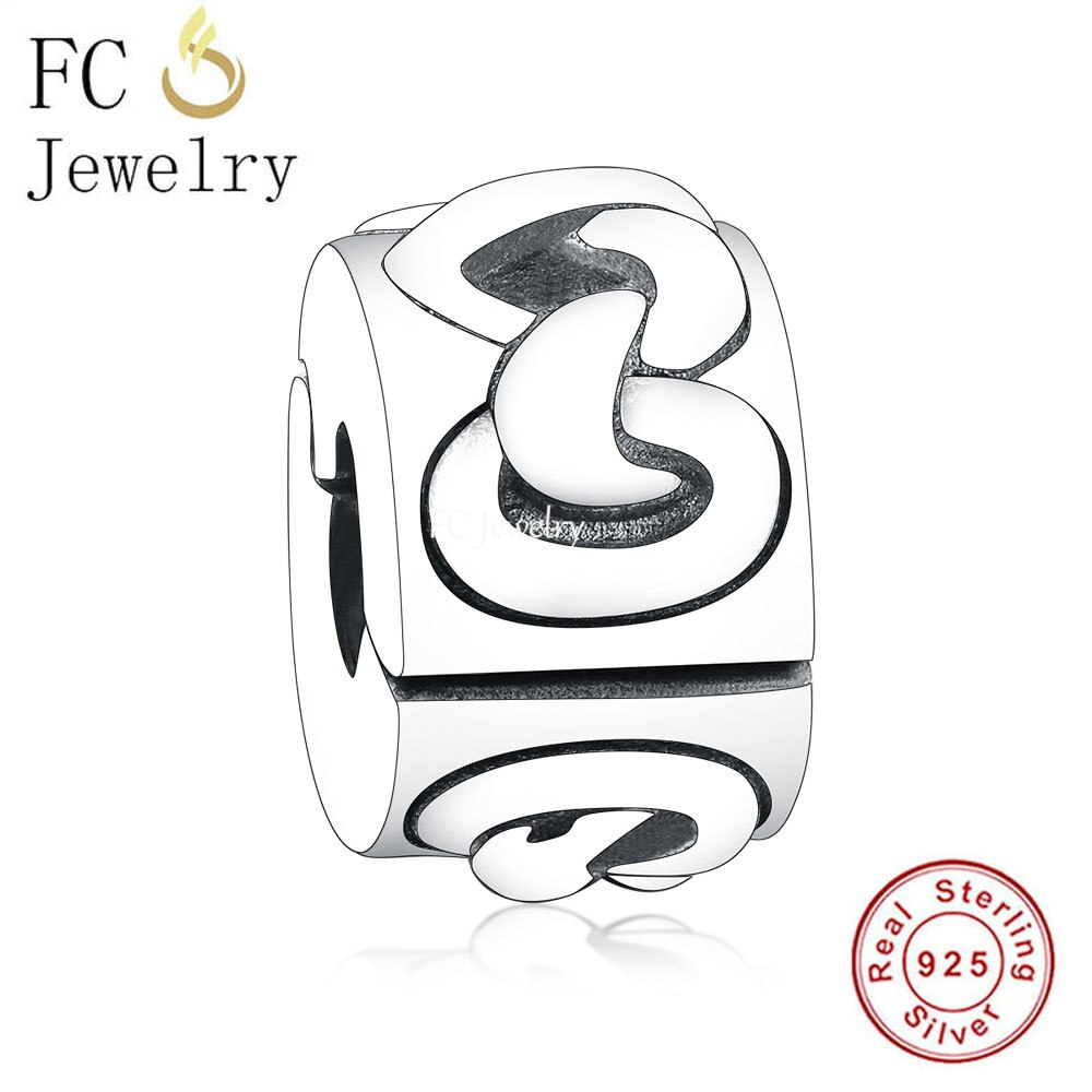 FC Jewelry Fit-pulsera de plata de ley 925 para mujer, cierre redondo, fabricación de cuentas, Berloque: FC1109