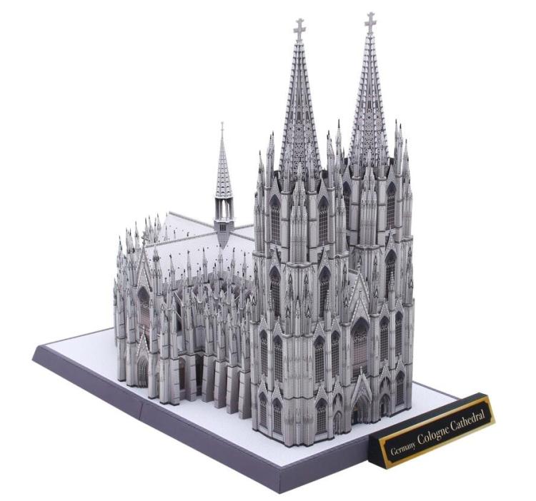 World Classic Architecture Diy, 3-D Paper Model Of Cologne Cathedral, Germany