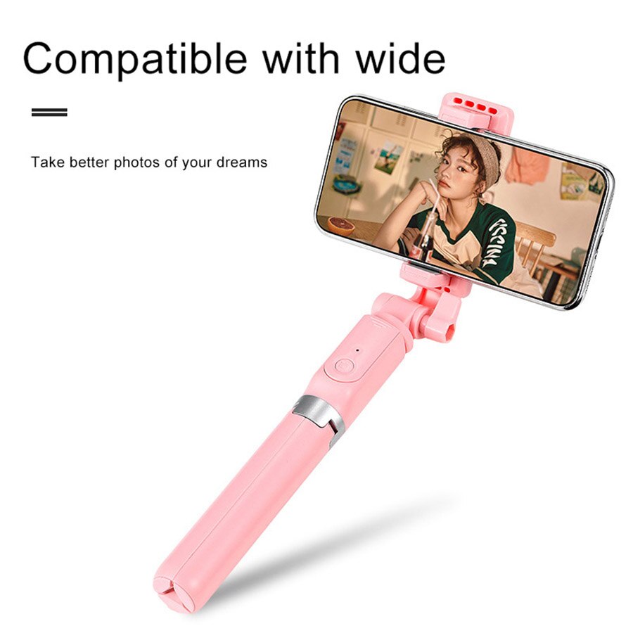 Bastone per Selfie monopiede monopiede pieghevole MAMEN originale Bluetooth con pulsante Wireless otturatore Selfie Stick per iOS/Android/iphone