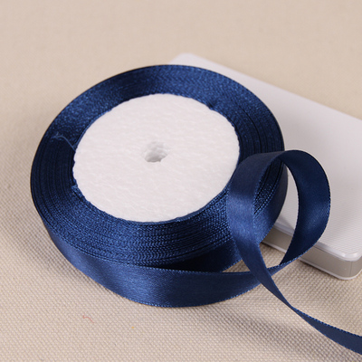 22 metros/rollo de cinta de raso de poliéster azul marino, decoración para de boda y graduación, cintas para envolver pasteles, accesorios para el cabello DIY, lazo: Zinc envejecido