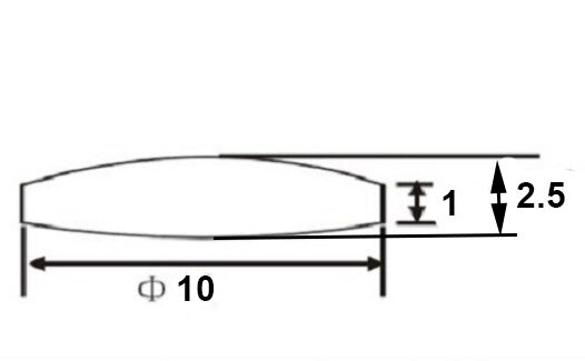10 15 18 20 25 28 30 - 42mm LED Taschenlampe Objektiv Plano Konvexen Acryl Kondensator Objektiv für Q5 t6 L2 Zoom Taschenlampe Fahrrad Licht Scheinwerfer: 10mm Biconvex