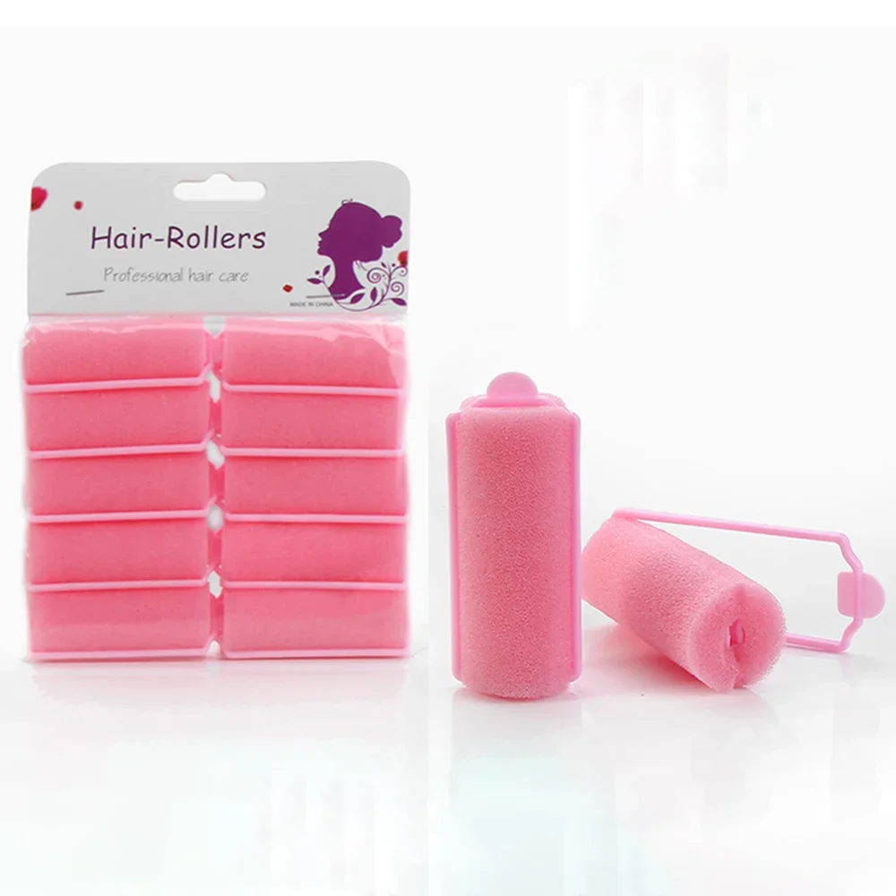 10 Stuks Zachte Spons Schuim Kussen Haar Rollen Slapen Krulspelden Kappers Kit Diy Thuis Haar Styling Tool Kapsalon Voor Kapper: Default Title