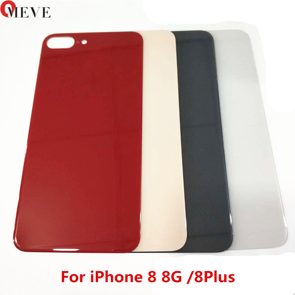 Capa de bateria traseira buraco grande, porta, caixa traseira, caixa para iphone 8g 8 p 8 plus x caixa traseira de vidro xr xs max