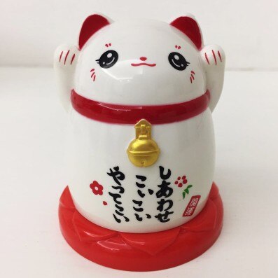 Japanischen Glück Katze zahnstocher topf neue jahr glück zahnstocher Kasten q spitze Halfter nette zahnstocher inhaber zahnstocher Spender: Weiß
