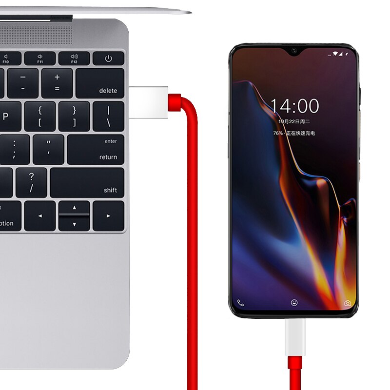 Oneplus 7T USB 3,1 Typ C 6A DASH Runde Kabel Schnelle schnell lade Sync Daten Linie 100cm 150cm 200cm 300cm Für ein plus 6 6t 5 3