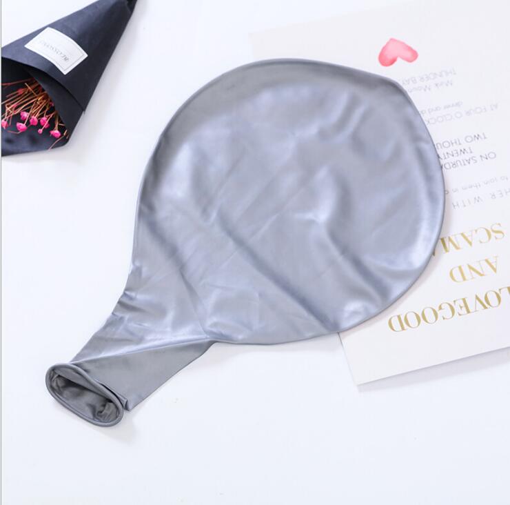 1pcs 36 inch Colorful Big Latex Balloons Ball Helium Inflable For Birthday Wedding Party Decoration Kids Giant Baloon: Silver