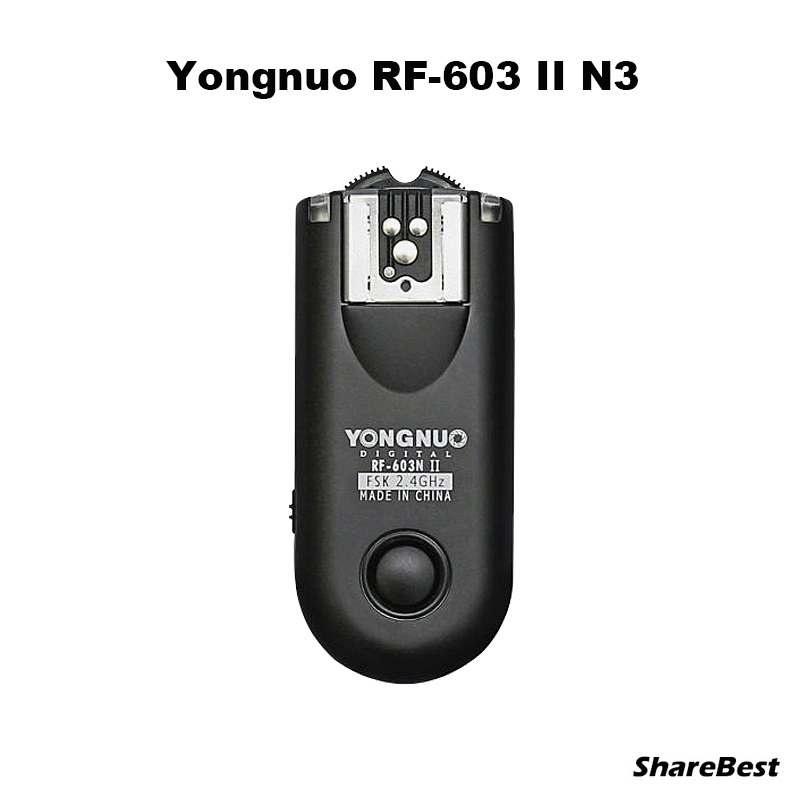 Yongnuo-disparador de Flash RF-603 II N1, RF603 II RF 603 II, 2 transceptores para Nikon D800 D800E D700 D300 D810 D200 D4 D4s D5: One Transceiver