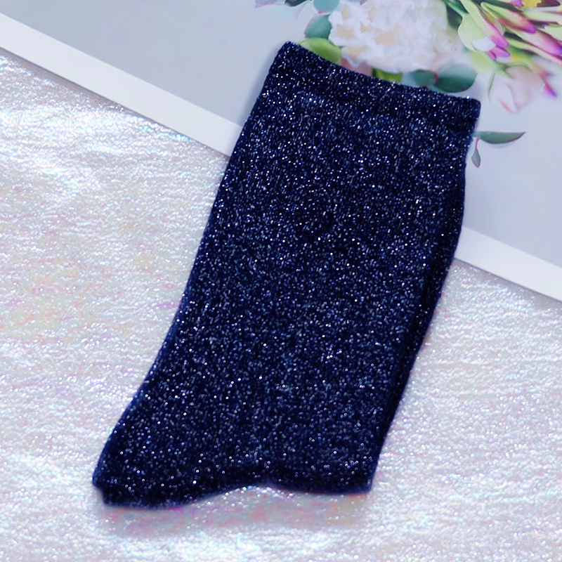 29 kleuren Mode sexy glanzende sokken Koreaanse stijl Goud zilver zijden sokken Luxe Damessokken van: Blauw