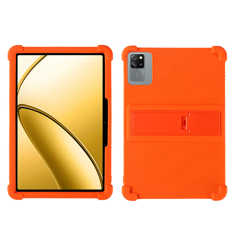 Case for Blackview Tab 60 WiFi Tablet, Kids Friendly Soft Silicone Adjustable Stand Cover for Blackview Tab60 Pro Kids 10.1inch: Orange