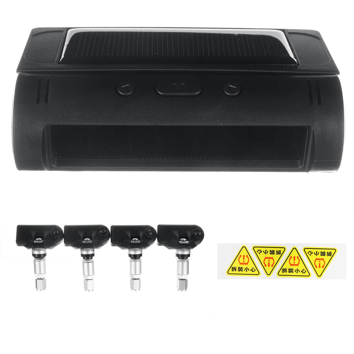 Baceyong 1pc motorfiets bandenspanningscontrolesysteem, realtime monitoring bandenspanning en temperatuur voor tweewielige motorfiets, externe bandenspanningsensor, transparant
