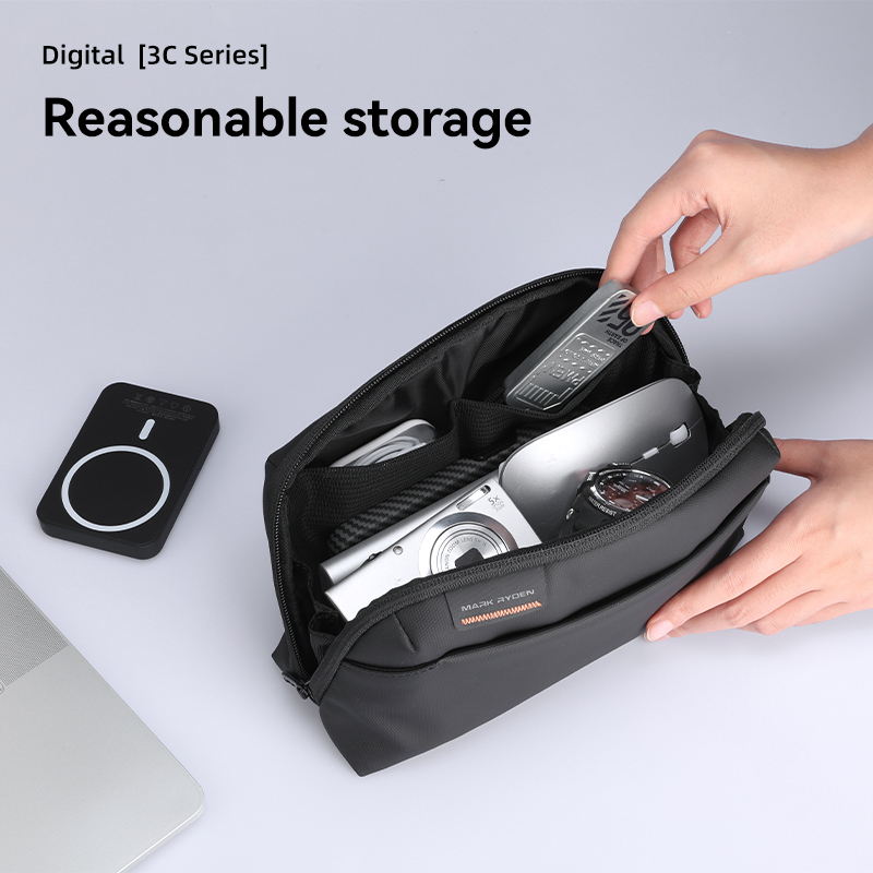 Tech Organizer Pouch Small Toiletry Bag Makeup Bag Tech Case for Travel Gadgets Bags Portable Digital 3C Storage Bag