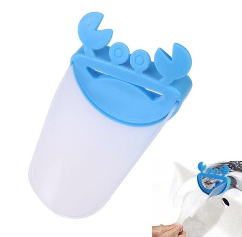 Cute Bathroom Sink Faucet Chute Extender Crab Children Kitchen Washing Hands Convenient Washing Helper
