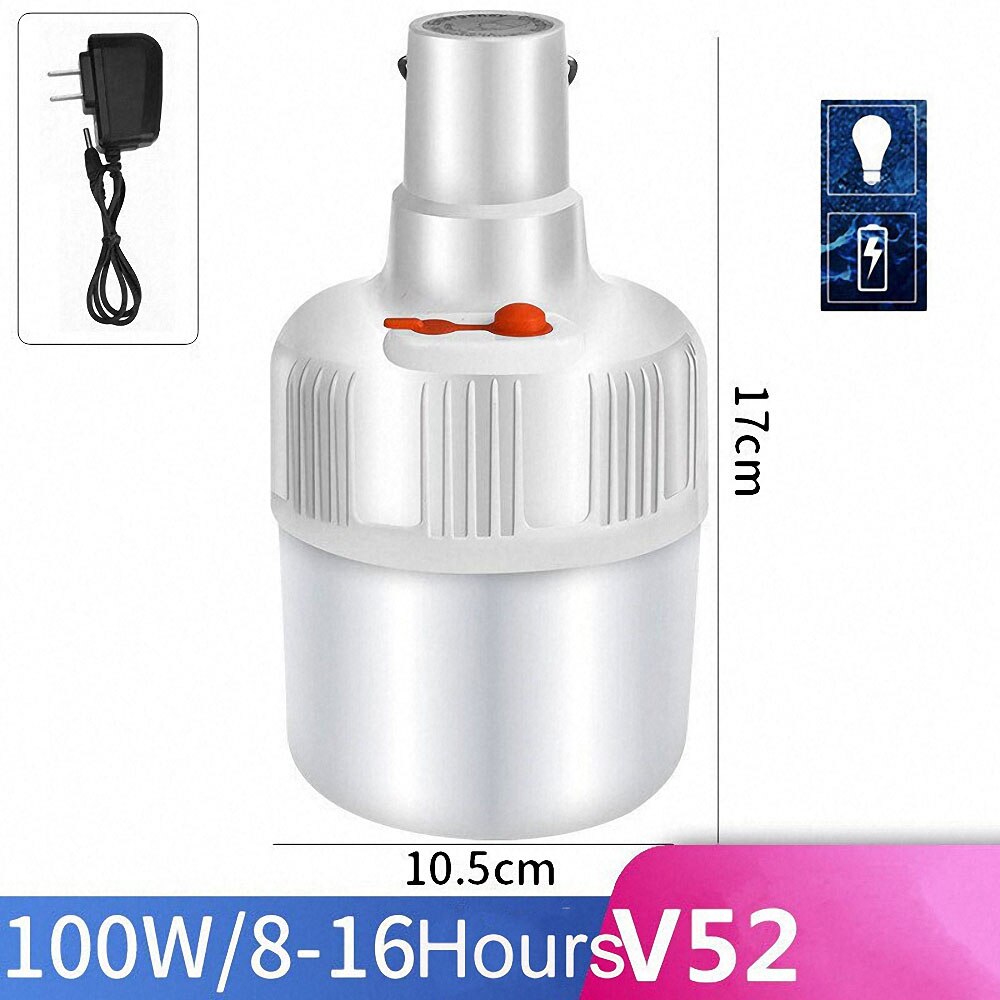 60/80/100w kampeerlampen voor buiten, op zonne-energie werkende led-lamp, batterijoplader, draagbare led-lantaarnlamp voor thuis, buiten, noodverlichting voor tenten: 60w v50 / Eu-stekker