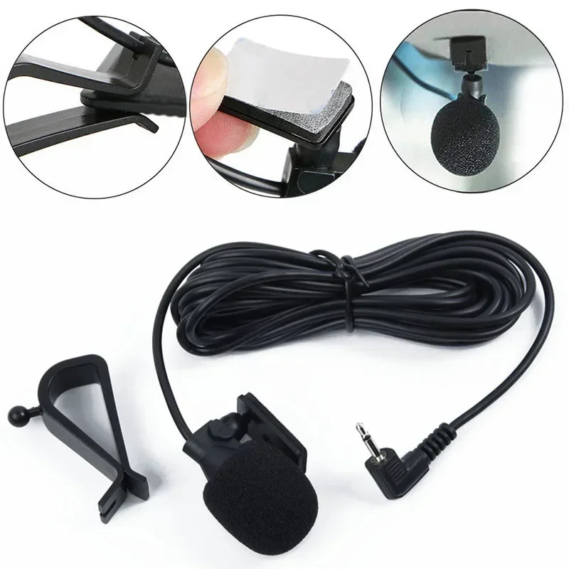 3 meter autoradio-microfoon voor auto Pioneer Stereos Radio-ontvanger Externe microfoon 2,5 mm autoradio-accessoires