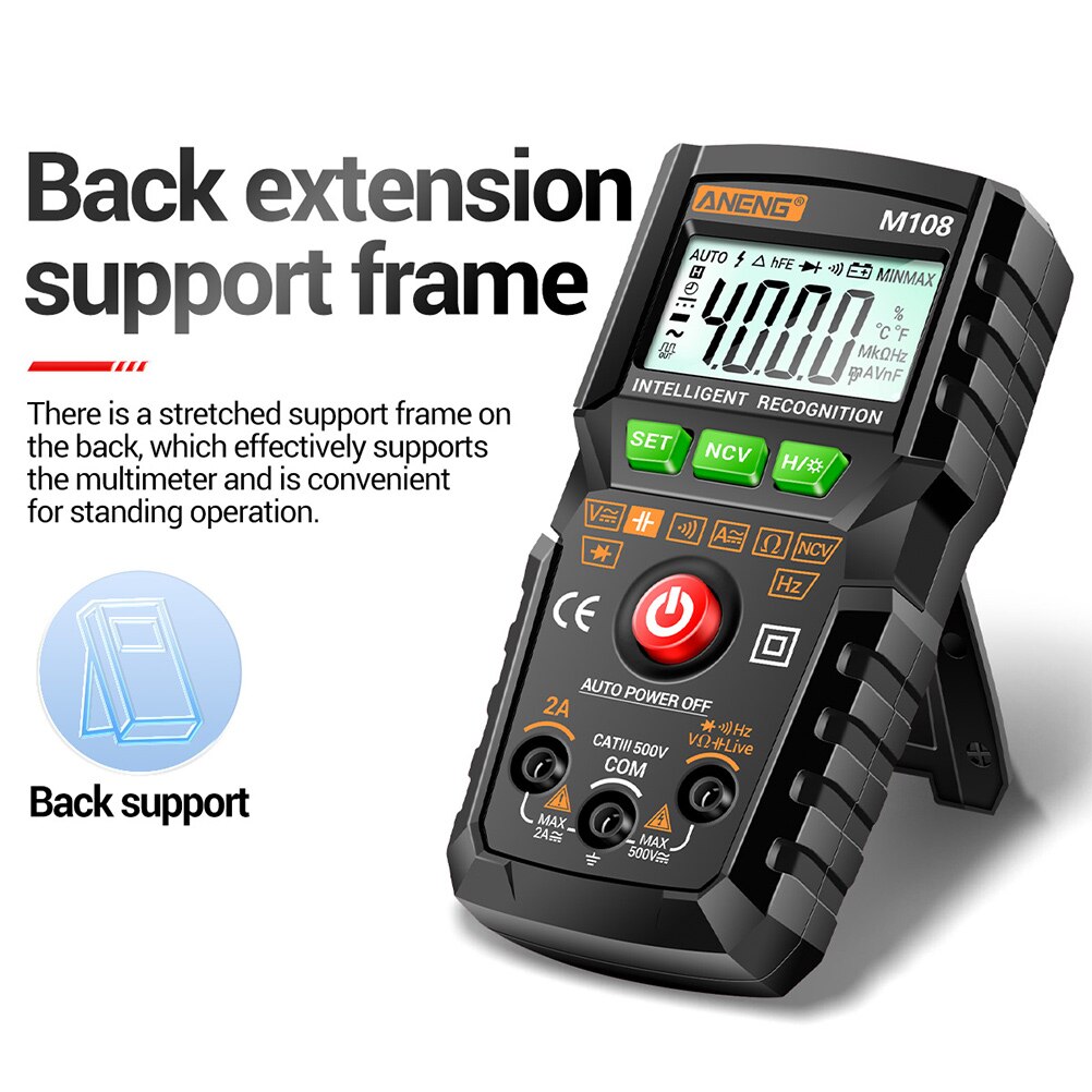 Digital Multimeter Smart Multimeter Auto-ranging Intelligent Recognition Tester