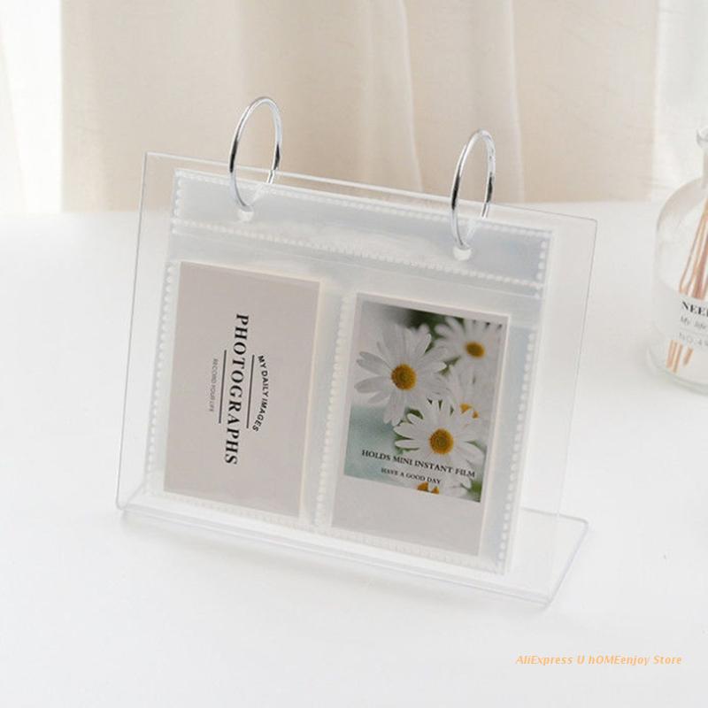 Desktop Photo Album Binder Acrylic Tabletop Flip Photo Frame Photo Displays