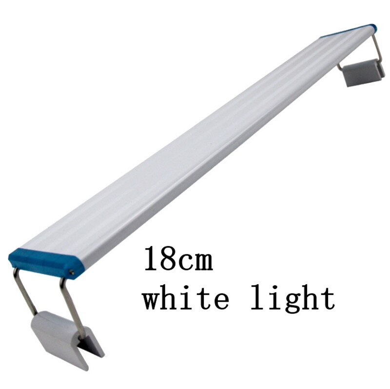 18-48 Cm Led Clip Licht Aquarium Led Licht Aquarium Plant Grow Aquarium Landschap Mini Wit Blauw Licht: 18cm white