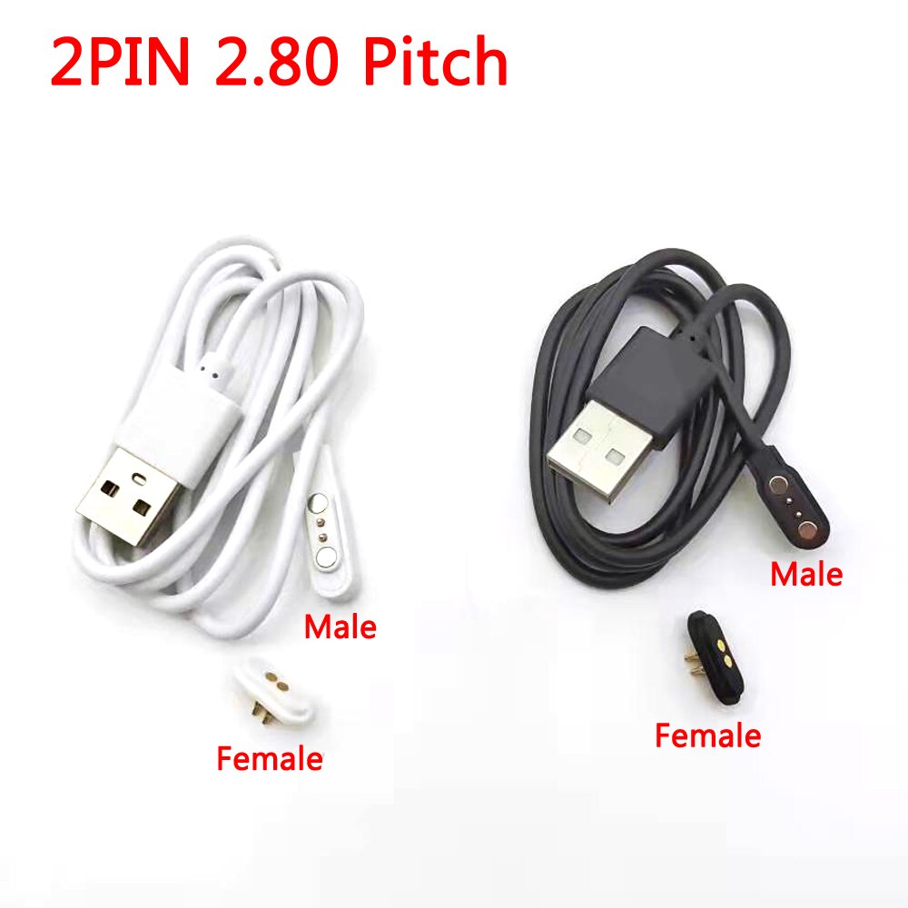 1sets DC Magnetic USB Charging Cable Male Female PogoPin Connector Power Solution 2P Magnets Contact Pad PCB Solder 2.8MM Pitch