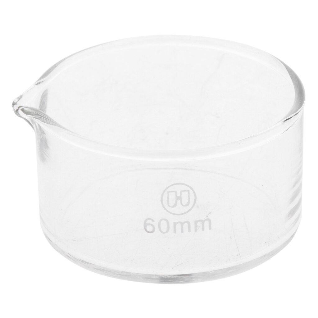 2 Pieces 60mm Reusable Glass Crystallizing Dishes, Borosilicate