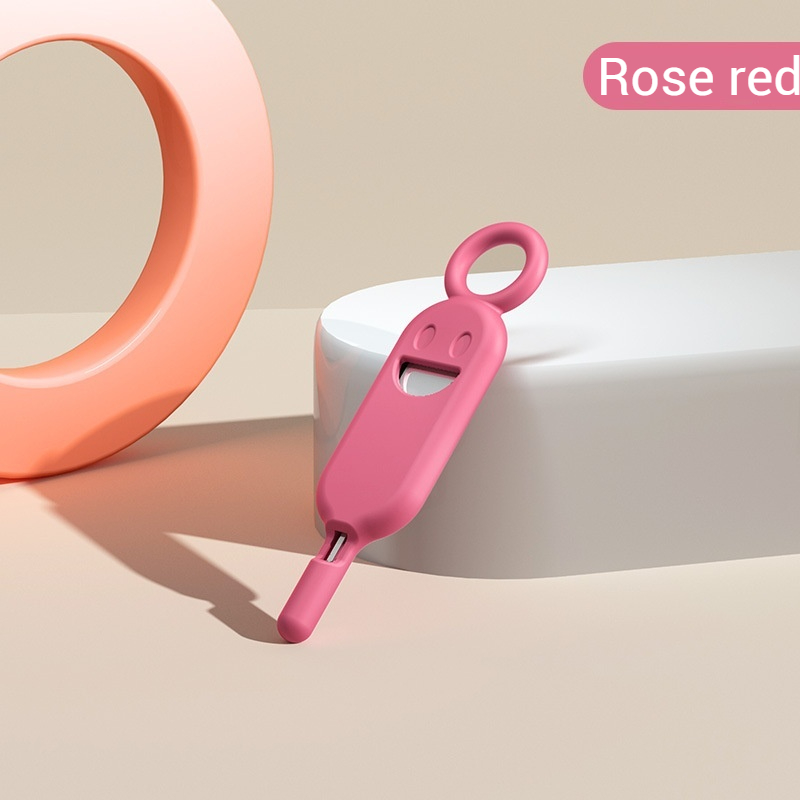 Smiley Twarz projekt anty-Stracony Narzędzie robić wyciągania karty SIM 3 w 1 i uchwyt na kartę pamięci - przenośny brelok robić telefonu - łatwa wymiana karty SIM: BŁĘKITNA