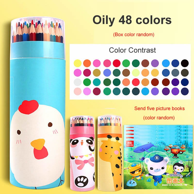 Colored Pencil Children Oily Colored Graffiti Pencils Painting Cute Drawing Pencil For Kids Drawing: 48 Color 3