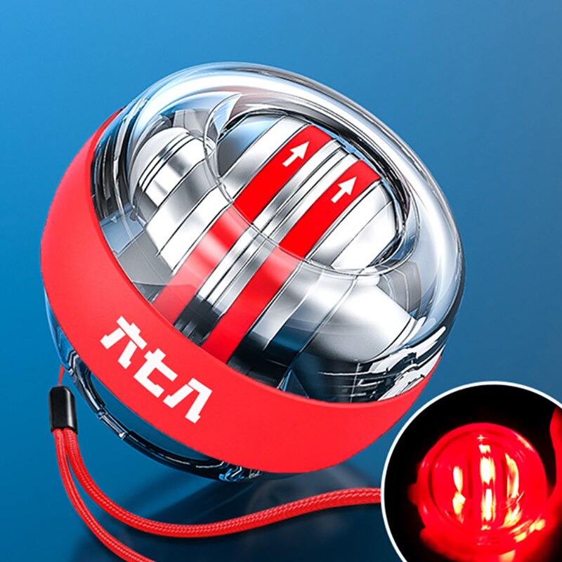 Rinforzo della palla da polso giroscopio rotazione del polso rotore palestra impugnatura ginnico giroscopio Fitness palla muscolo rilassamento Stress: B Red light