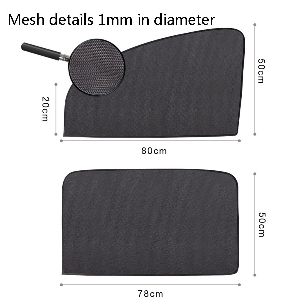 Magnetic Car Single Layer Mesh Yarn Magnetic Car Curtain Sun Visor Summer Protection Vehicle Window Curtain #R20