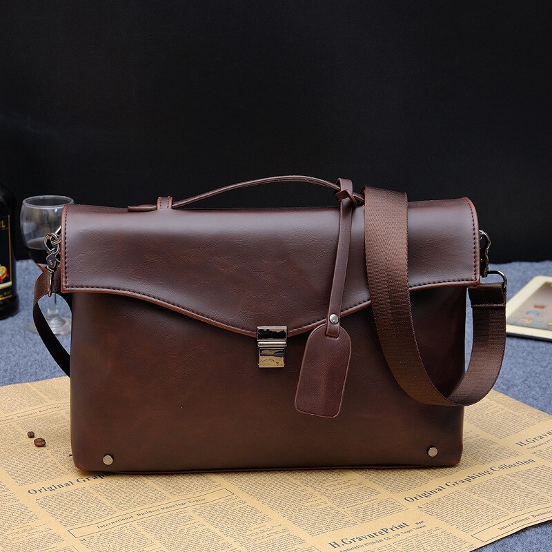Casual heren tas slot schoudertas populaire trend cross body sectie aktetas