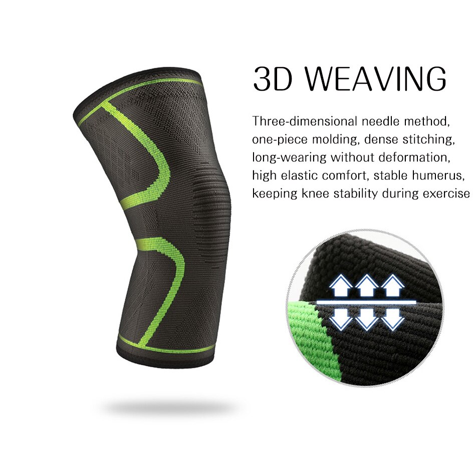 Værd 1 pc elastiske knæbeskyttere nylon sports fitness gear knæpude bøjle løbe basketball beskytter volleyball støtte