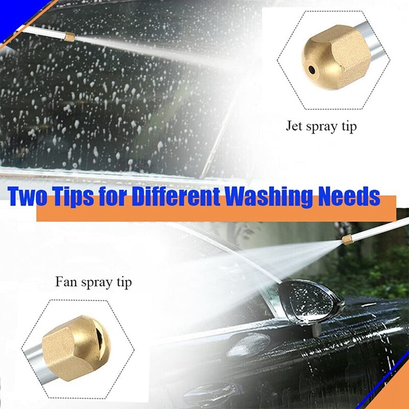 High Pressure Power Washer Wand For Garden Hose With Jet Nozzle And Fan Nozzle Hydro Jet Power Sprayer For Car Washing