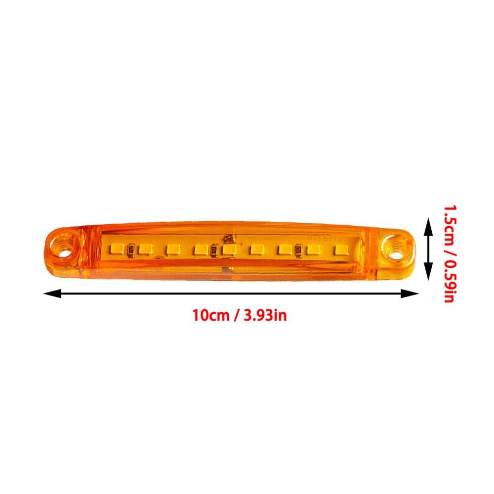 10pcs Amber 9-LED Bus/Truck/Trailer/Truck 24V LED Lights Side Marker Light Waterproof LED Light Tail indicator Parking Light